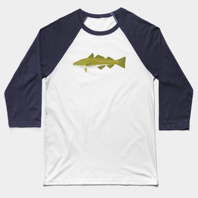 Atlantic cod Baseball T-Shirt by FinsApparel